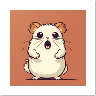 Scared Hamster Meme, funny tshirt, gift present ideas Posters and Art